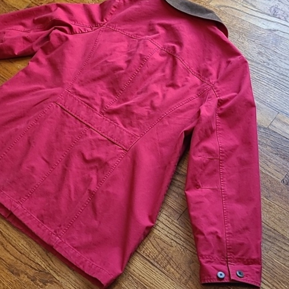 LL Bean Adirondack Chore Barn Utility Jacket Coat Red Brown Wmn 1X - Picture 8 of 16